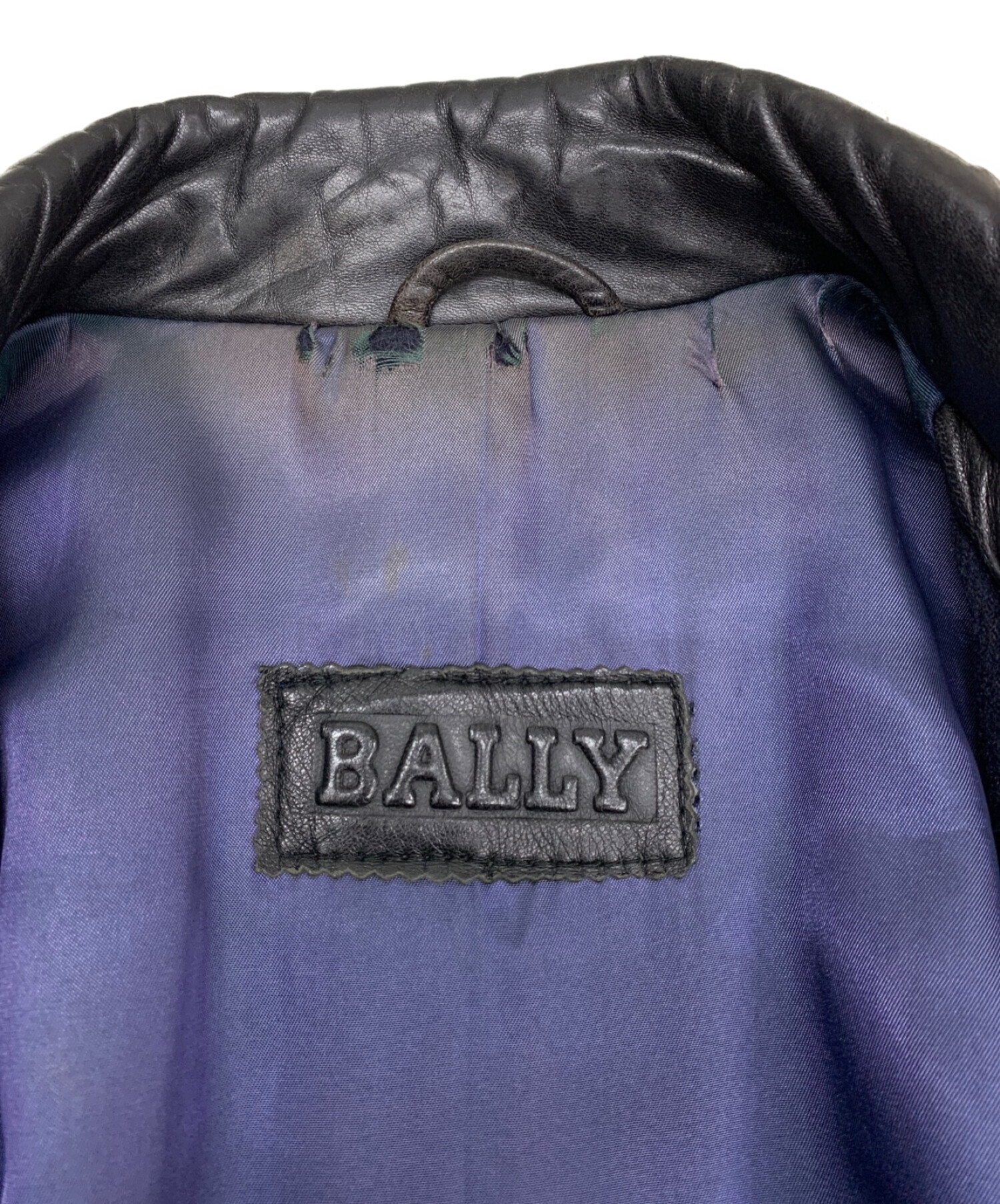 中古・古着通販】BALLY (バリー) レザーコート ブラック サイズ:46 