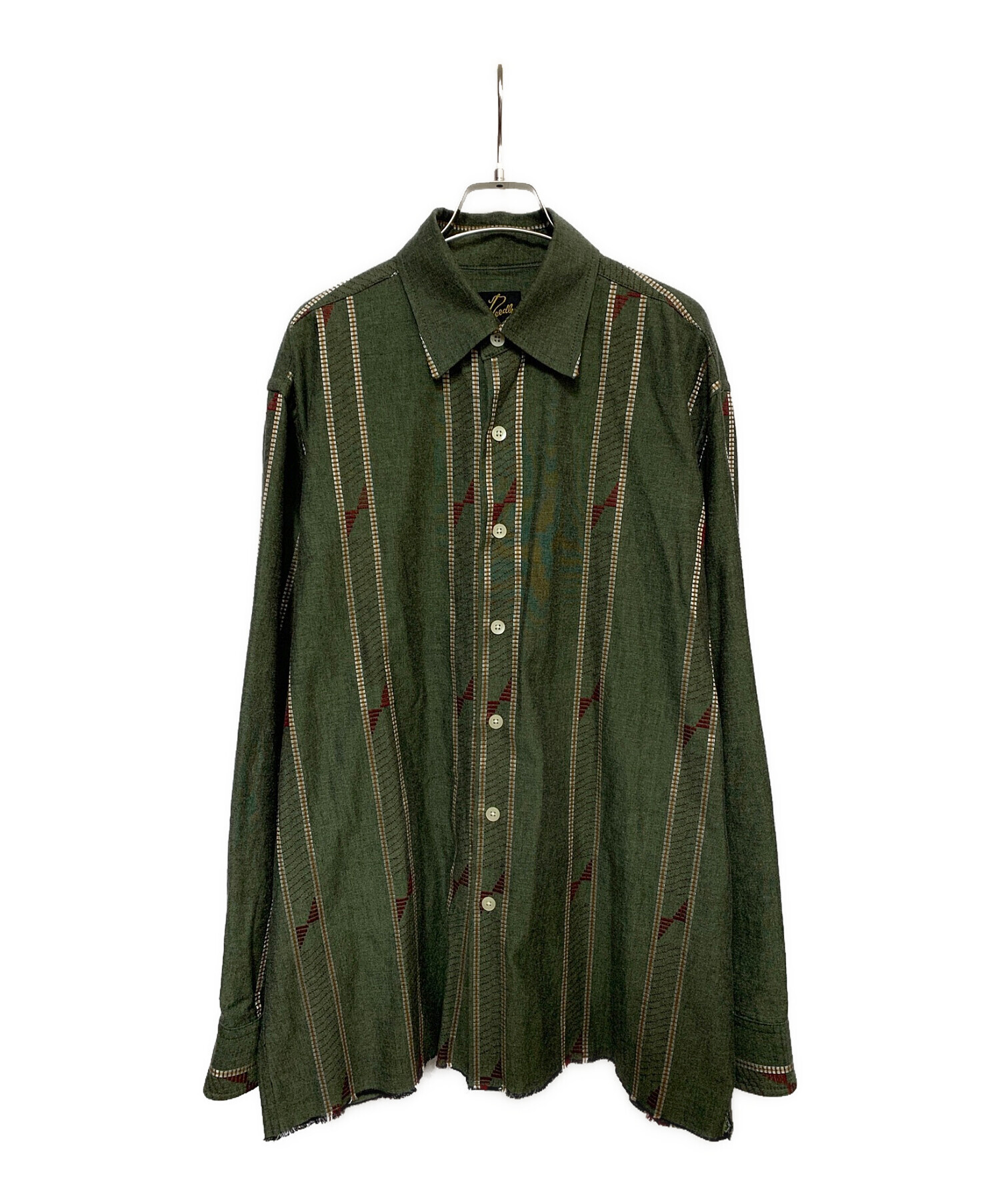 中古・古着通販】Needles (ニードルズ) COBREGULAR COLLAR SHIRT-INDIA グリーン サイズ:M｜ブランド・古着通販  トレファク公式【TREFAC FASHION】スマホサイト