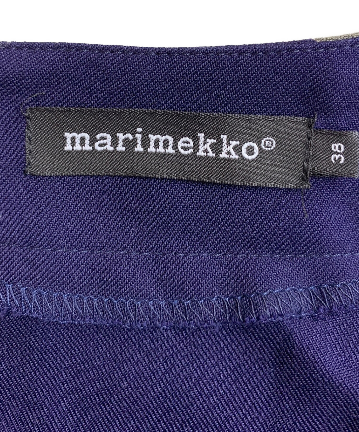 marimekko (マリメッコ) ワンピース ネイビー サイズ:38