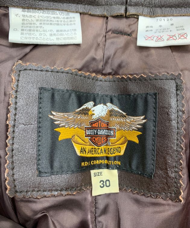 中古・古着通販】HARLEY-DAVIDSON (ハーレーダビッドソン) レザー 