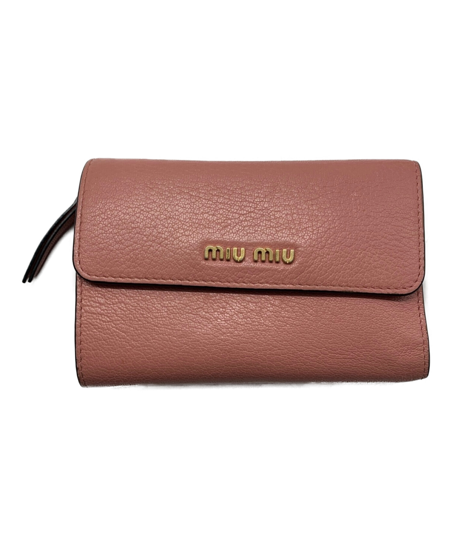 中古・古着通販】MIU MIU (ミュウミュウ) 2つ折り財布 ピンク