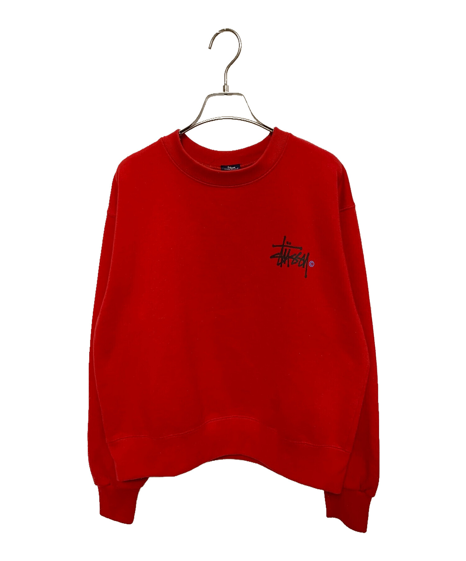 stussy (ステューシー) クルーネックスウェット レッド サイズ:L