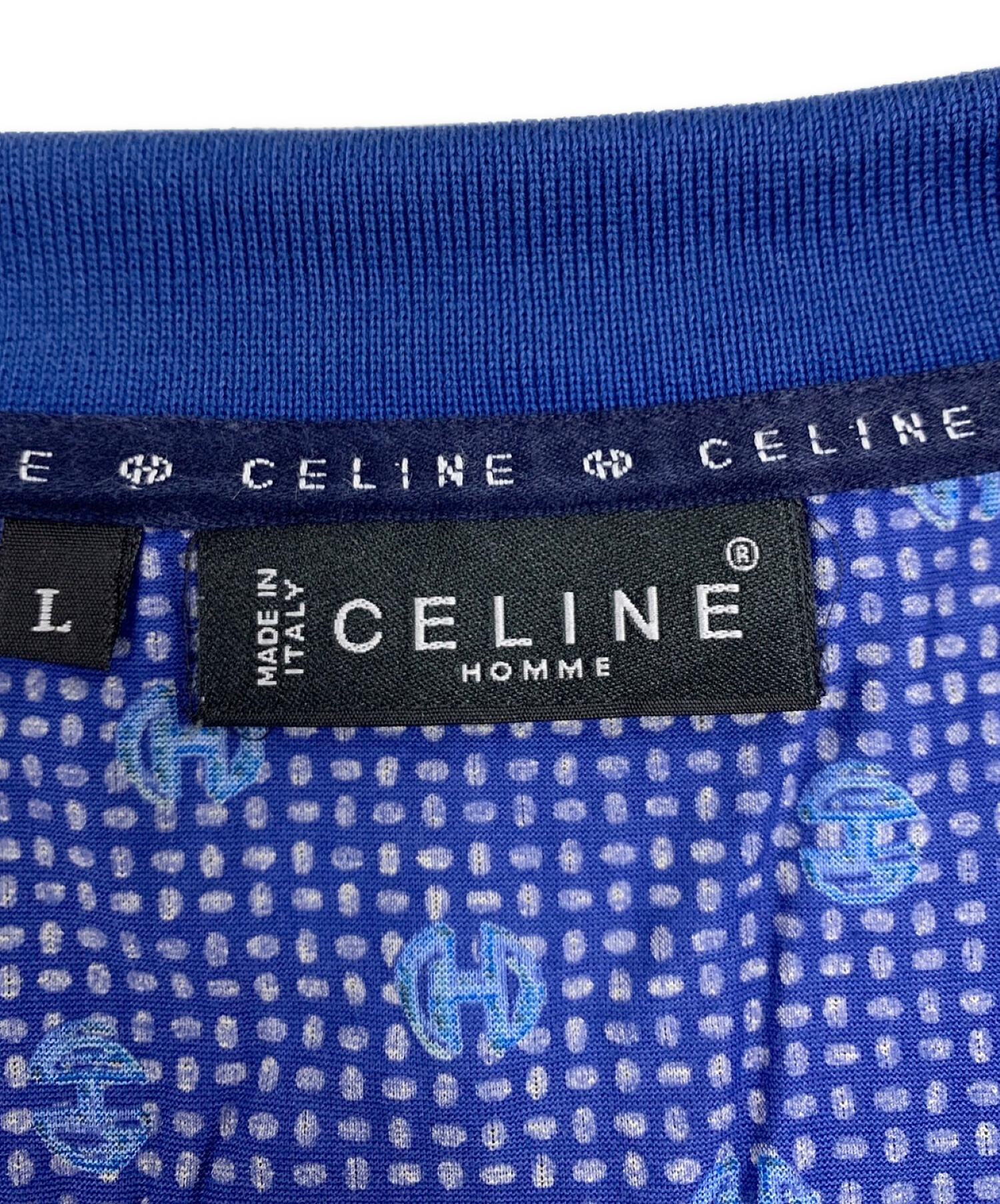 中古・古着通販】CELINE (セリーヌ) 古着ポロシャツ ネイビー サイズ:L