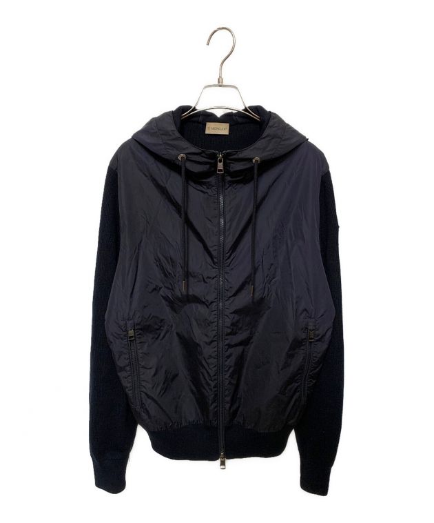 中古・古着通販】MONCLER (モンクレール) ニット切替ジップパーカー ネイビー サイズ:M｜ブランド・古着通販 トレファク公式【TREFAC  FASHION】スマホサイト