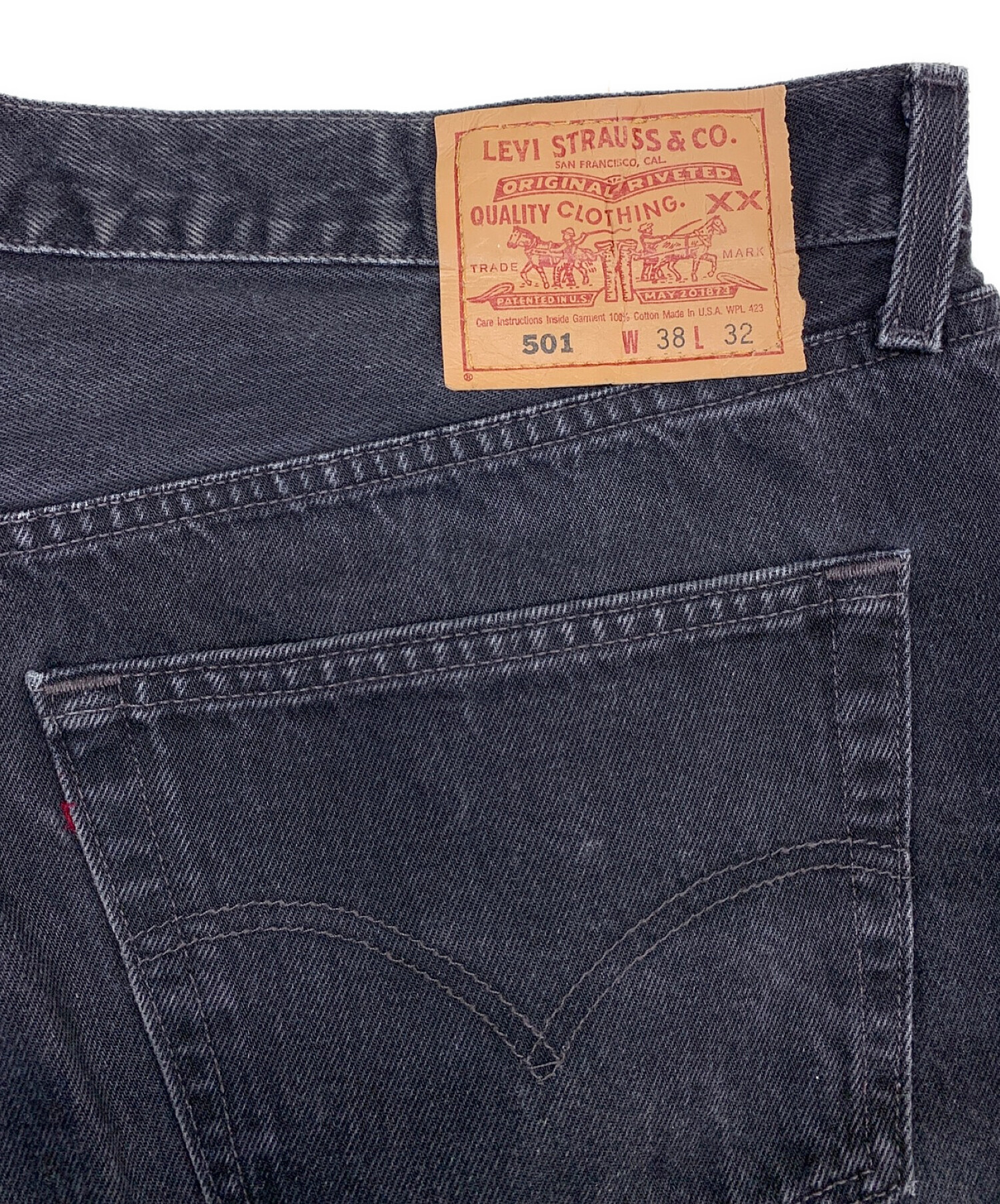 中古・古着通販】LEVI'S (リーバイス) 501デニムパンツ ブラック