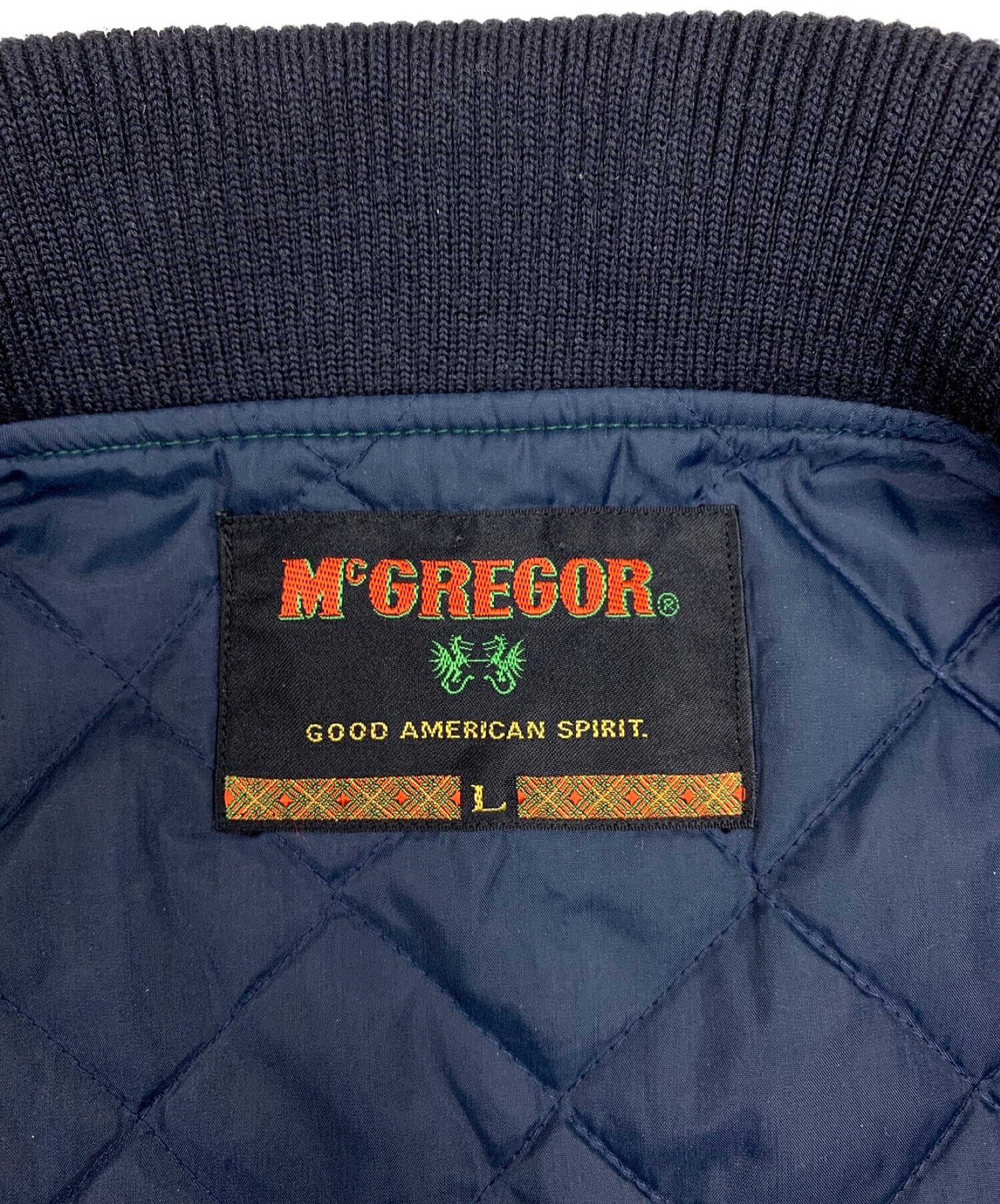 中古・古着通販】McGREGOR (マクレガー) スタジャン ネイビー×グリーン