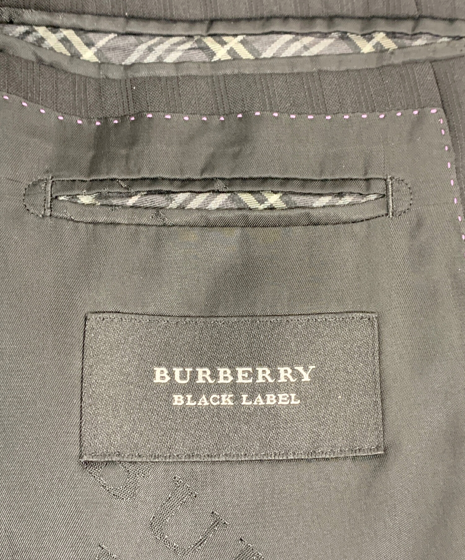 中古・古着通販】BURBERRY BLACK LABEL (バーバリーブラックレーベル) スーツジャケット ブラック サイズ:40R(175／78)｜ブランド・古着通販  トレファク公式【TREFAC FASHION】スマホサイト