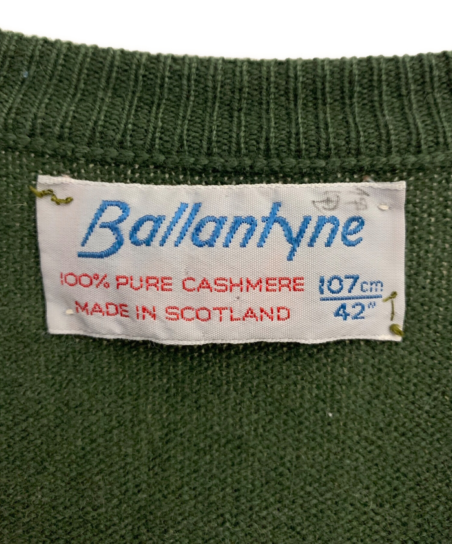 中古・古着通販】BALLANTYNE (バランタイン) カシミヤニット グリーン