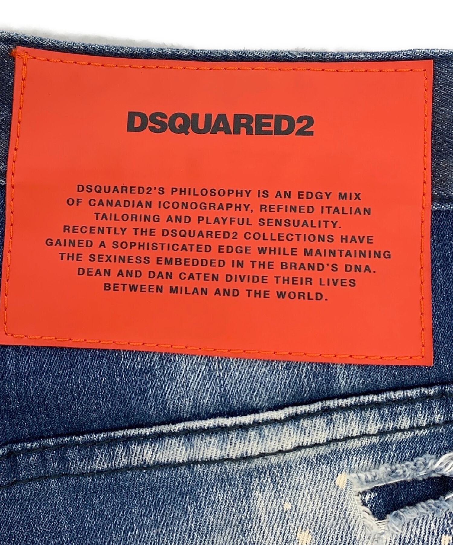 DSQUARED2 (ディースクエアード) クラッシュ加工デニムパンツ ブルー サイズ:44