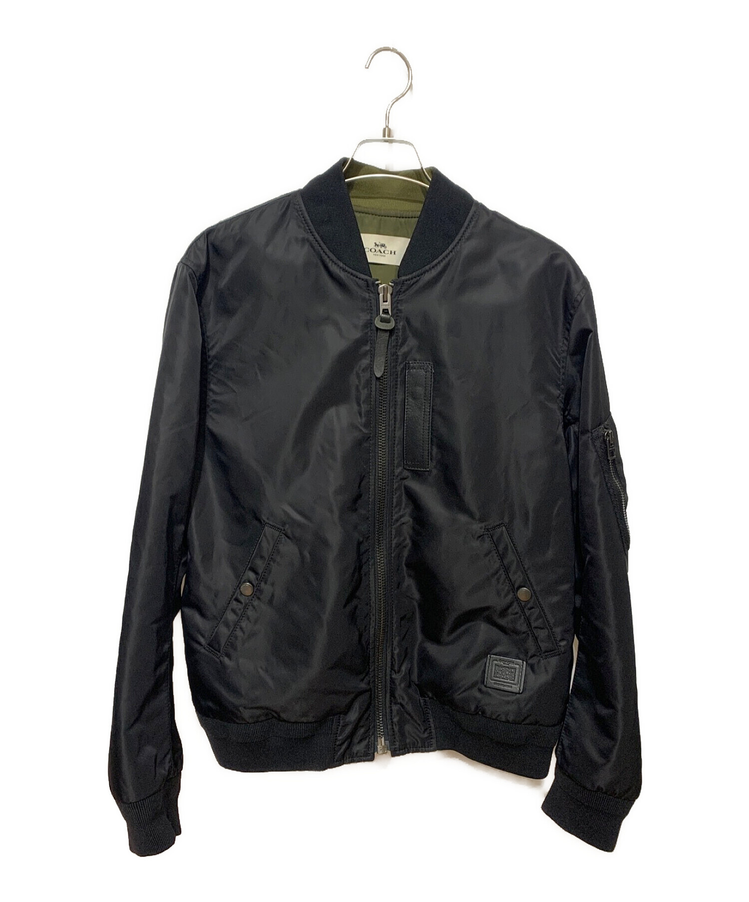 COACH (コーチ) MA-1ジャケット ブラック サイズ:L