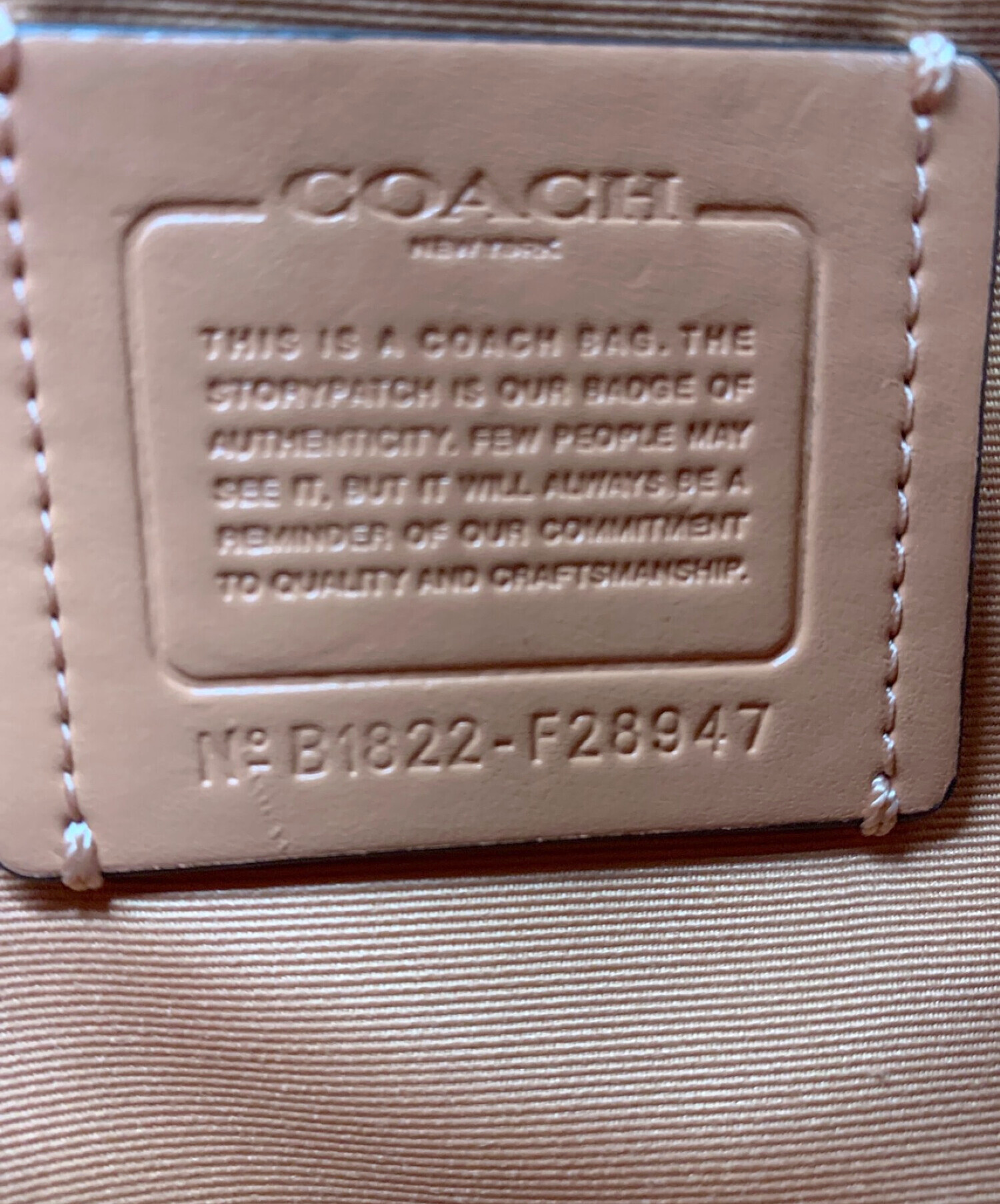 COACH (コーチ) ミニベネットサッチェル ピンクベージュ