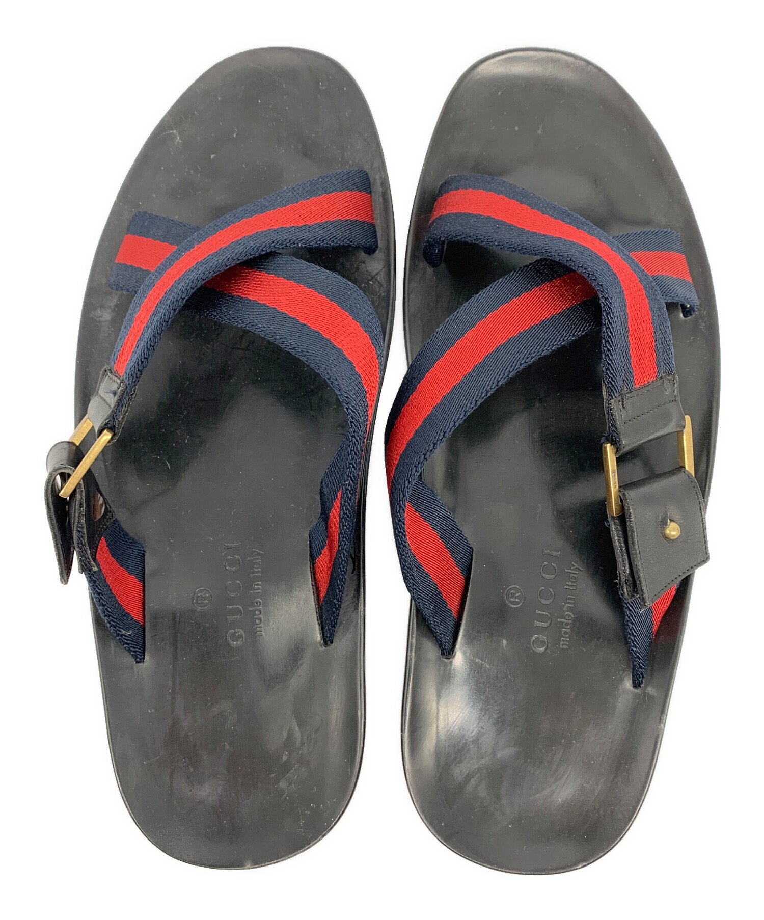 中古・古着通販】GUCCI (グッチ) シェリーライン クロスベルトサンダル ブラック サイズ:41.5｜ブランド・古着通販  トレファク公式【TREFAC FASHION】スマホサイト