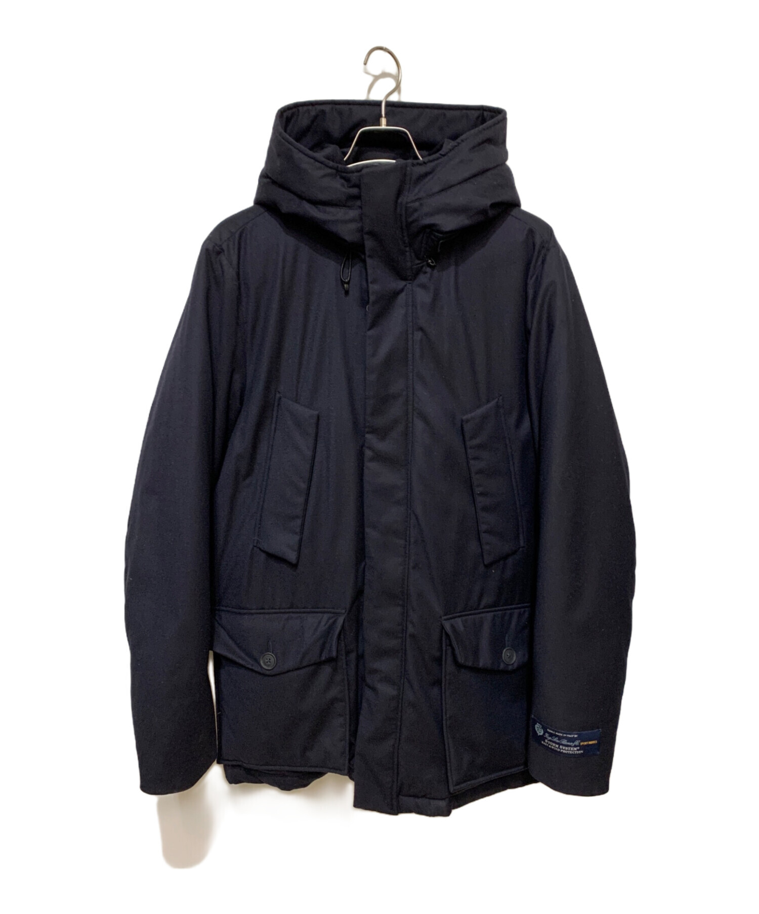 WOOLRICH (ウールリッチ) LORO PIANA社 シルク混ウールダウンジャケット ネイビー サイズ:USA M