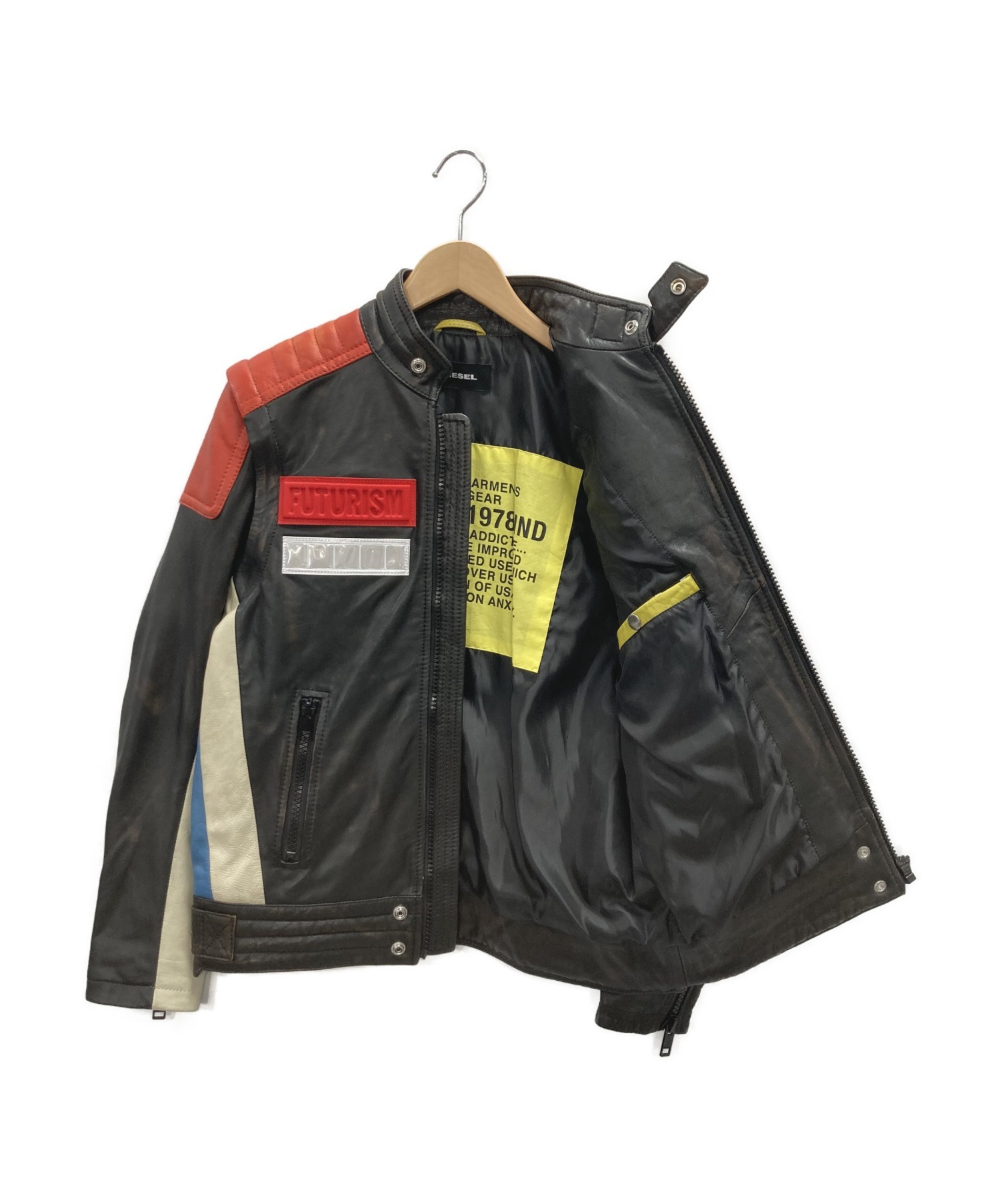 中古・古着通販】DIESEL (ディーゼル) バイカージャケット ブラック