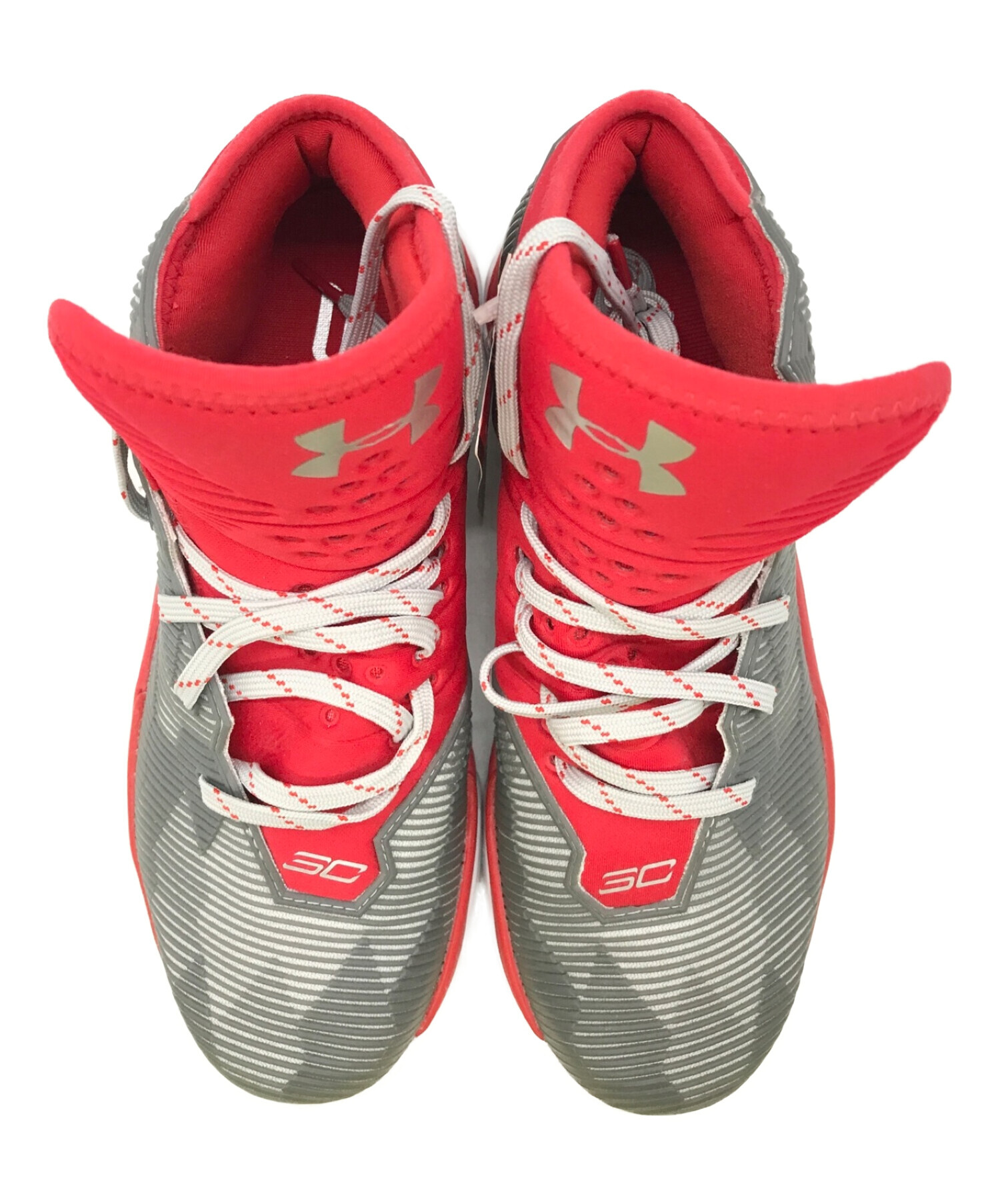 UNDER ARMOUR (アンダー アーマー) バスケットシューズ レッド×グレー サイズ:25.5