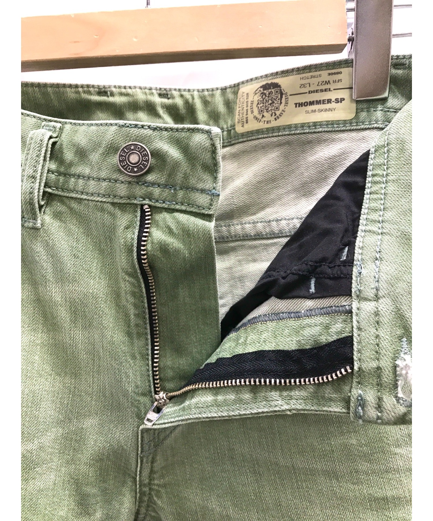 ディーゼル jeans カラーデニム カラージーンズ グリーン　DIESEL 緑