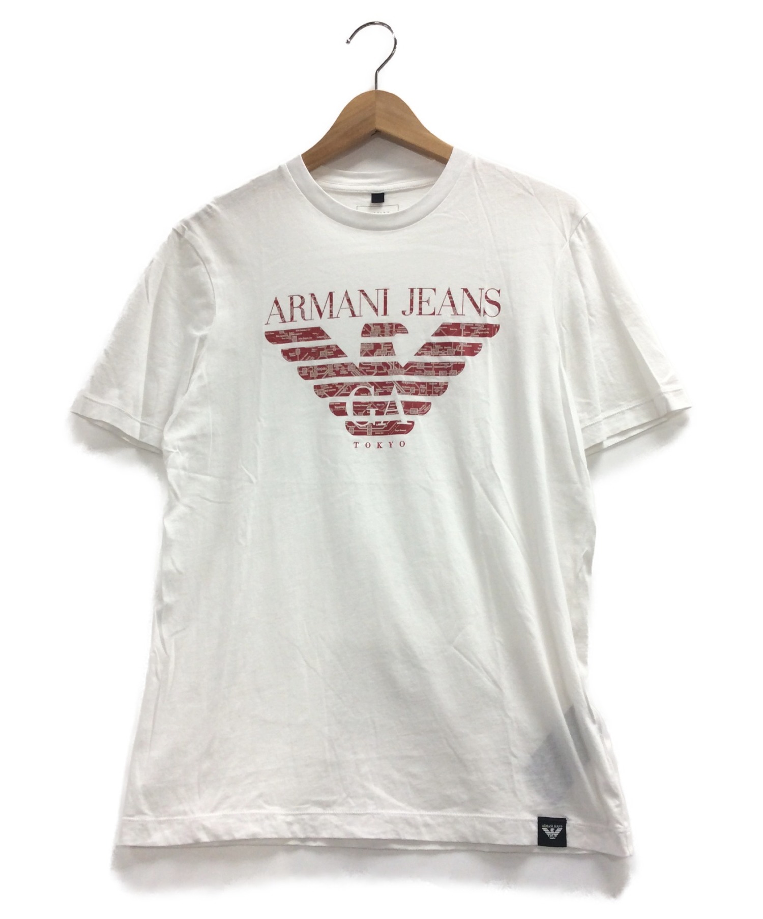 ARMANI JEANS (アルマーニジーンズ) Tシャツ ホワイト サイズ:S