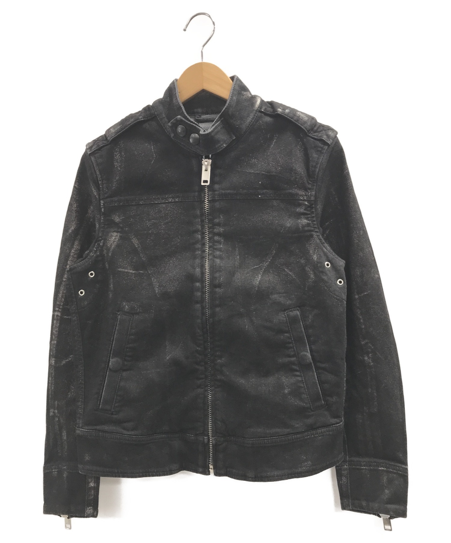 中古・古着通販】DIESEL (ディーゼル) コーティング加工デニムジャケット ブラック サイズ:XS｜ブランド・古着通販  トレファク公式【TREFAC FASHION】スマホサイト