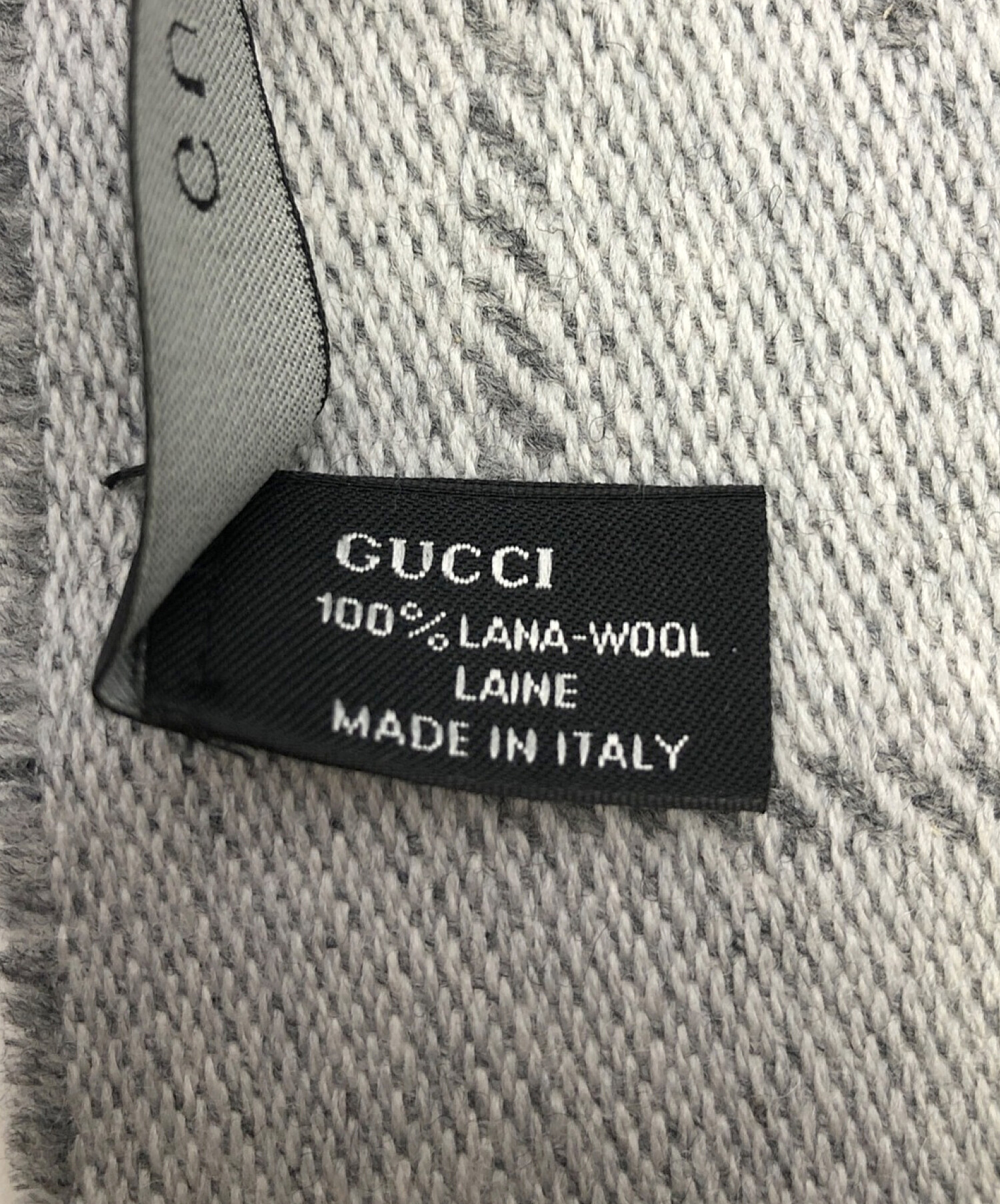 中古・古着通販】GUCCI (グッチ) マフラー ライトグレー｜ブランド