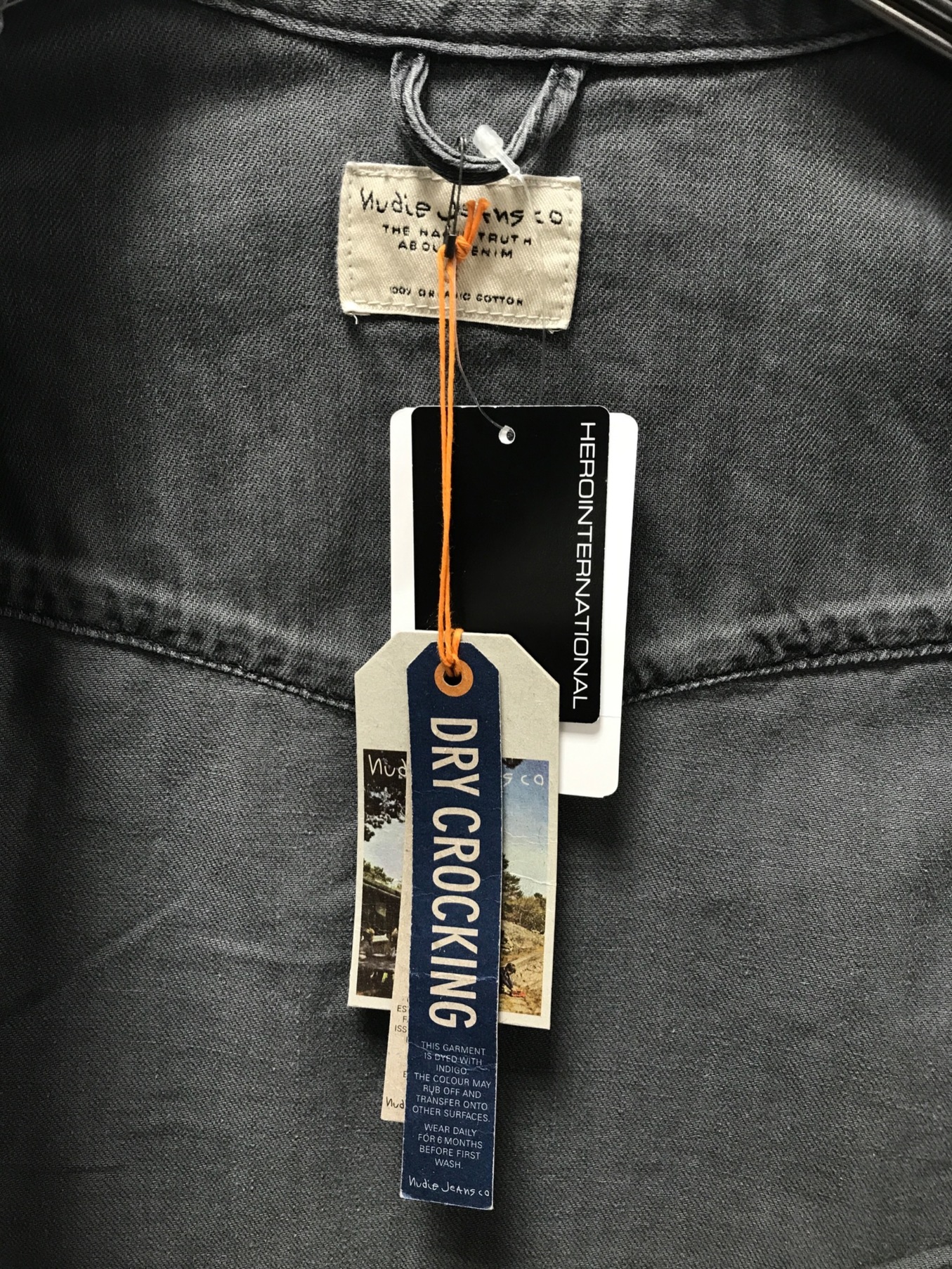 中古・古着通販】NUDIE JEANS (ヌーディジーンズ) デニムシャツ グレー