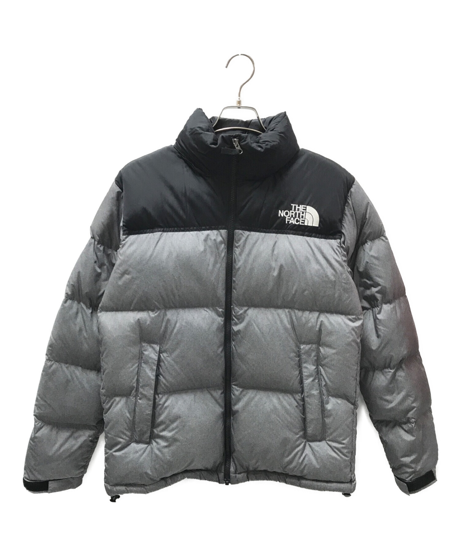 THE NORTH FACE (ザ ノース フェイス) ノベルティーヌプシジャケット グレー×ブラック サイズ:L