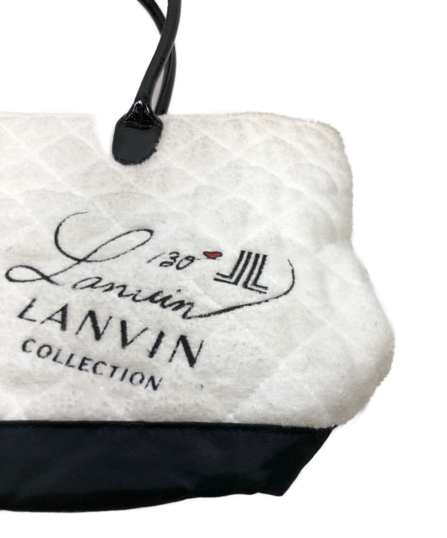 LANVIN COLLECTION (ランバンコレクション) コットントートバッグ/トートバッグ/ハンドバッグ ホワイト