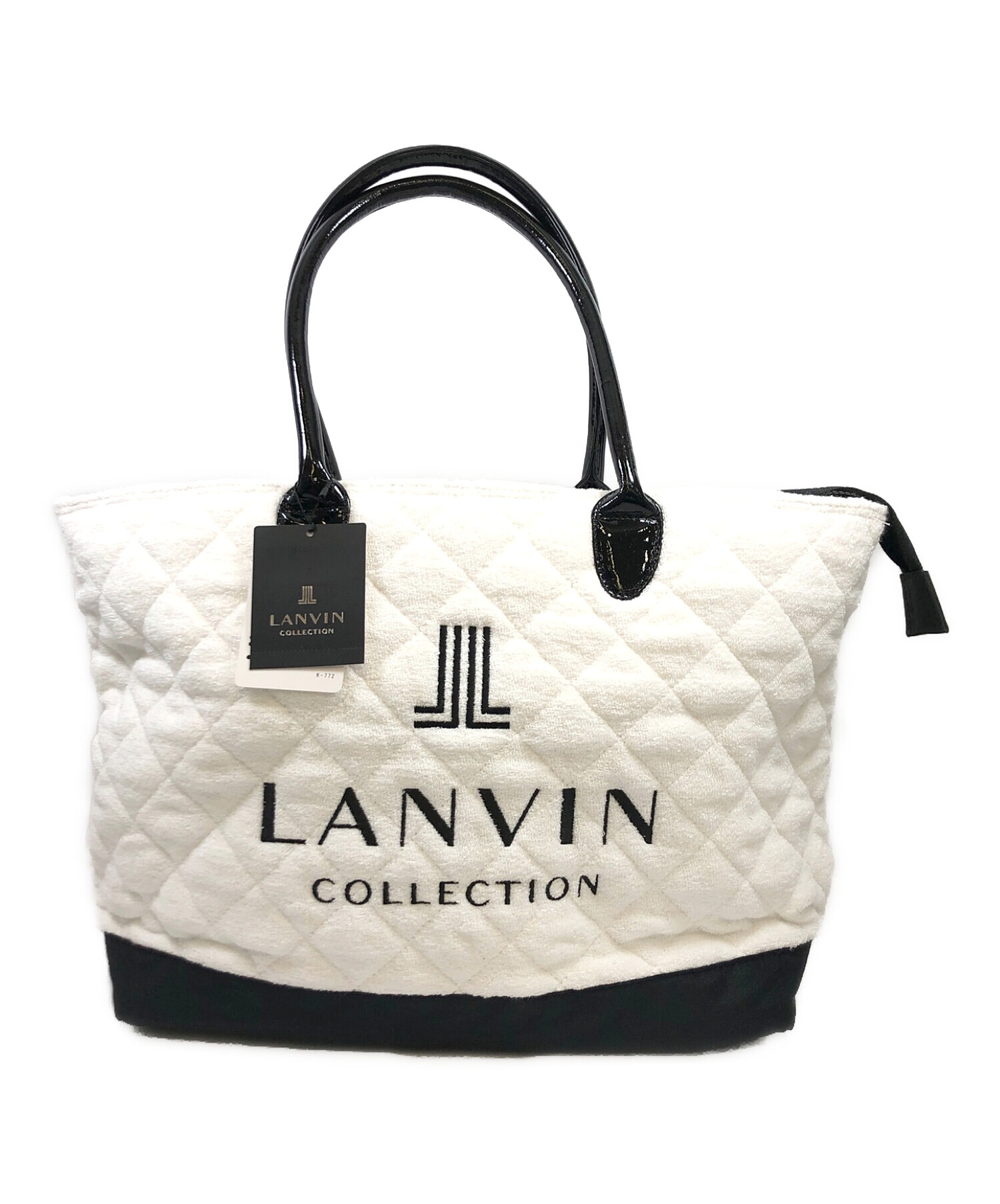 LANVIN COLLECTION (ランバンコレクション) コットントートバッグ/トートバッグ/ハンドバッグ ホワイト 未使用品