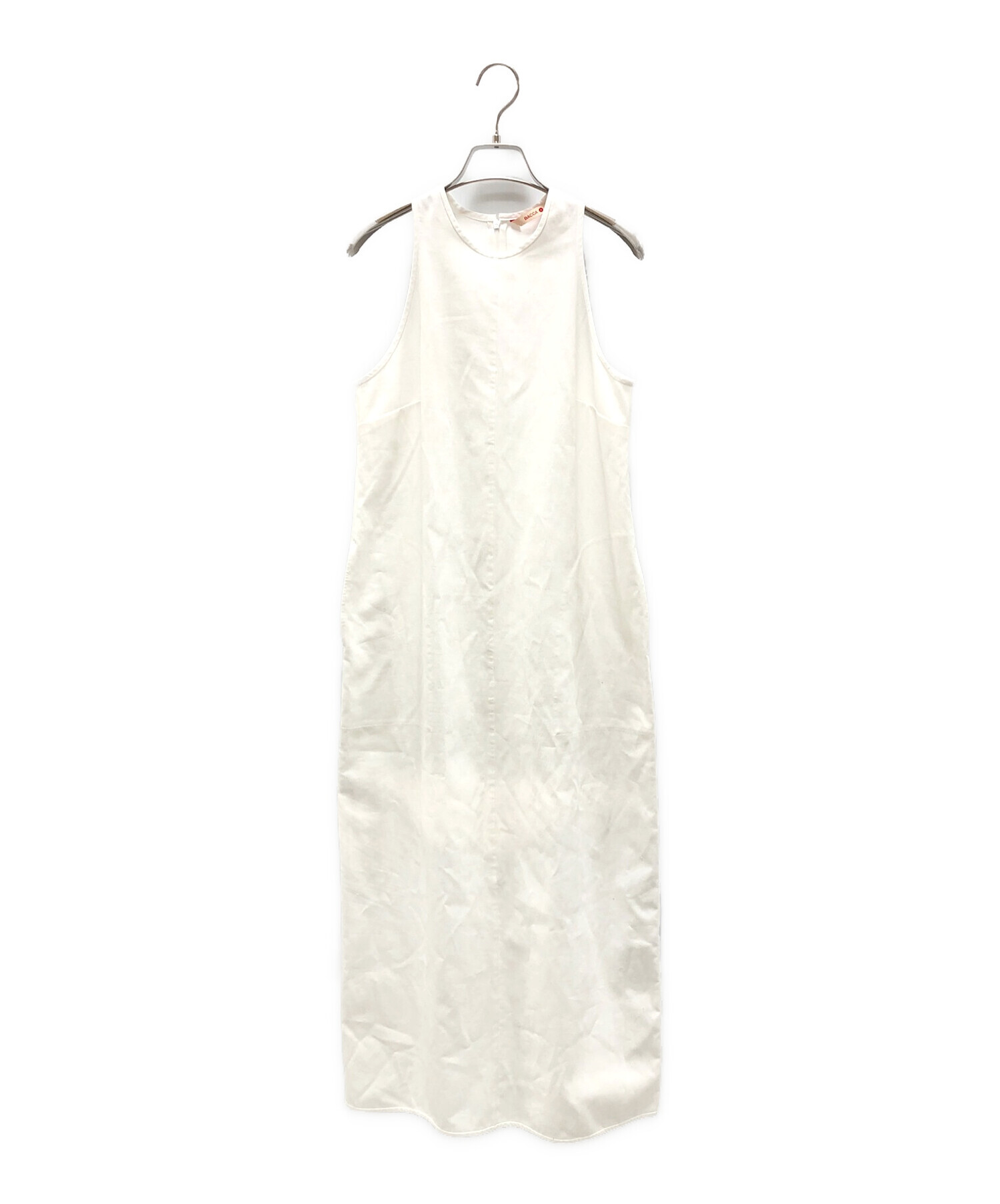 【美品】bacca バッカ　コットンピケタンクトップドレス　白　36素材コットン