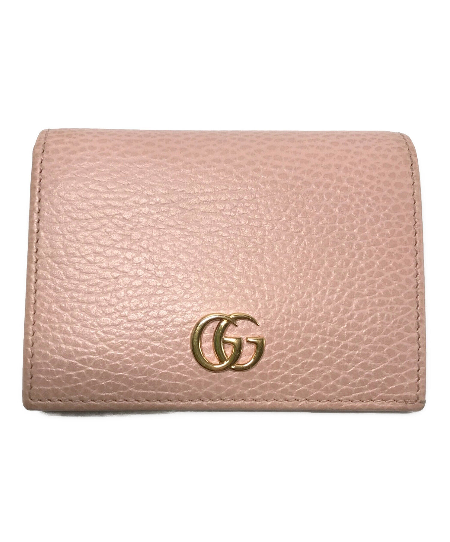 中古・古着通販】GUCCI (グッチ) プチマーモント/2つ折り財布 ピンク