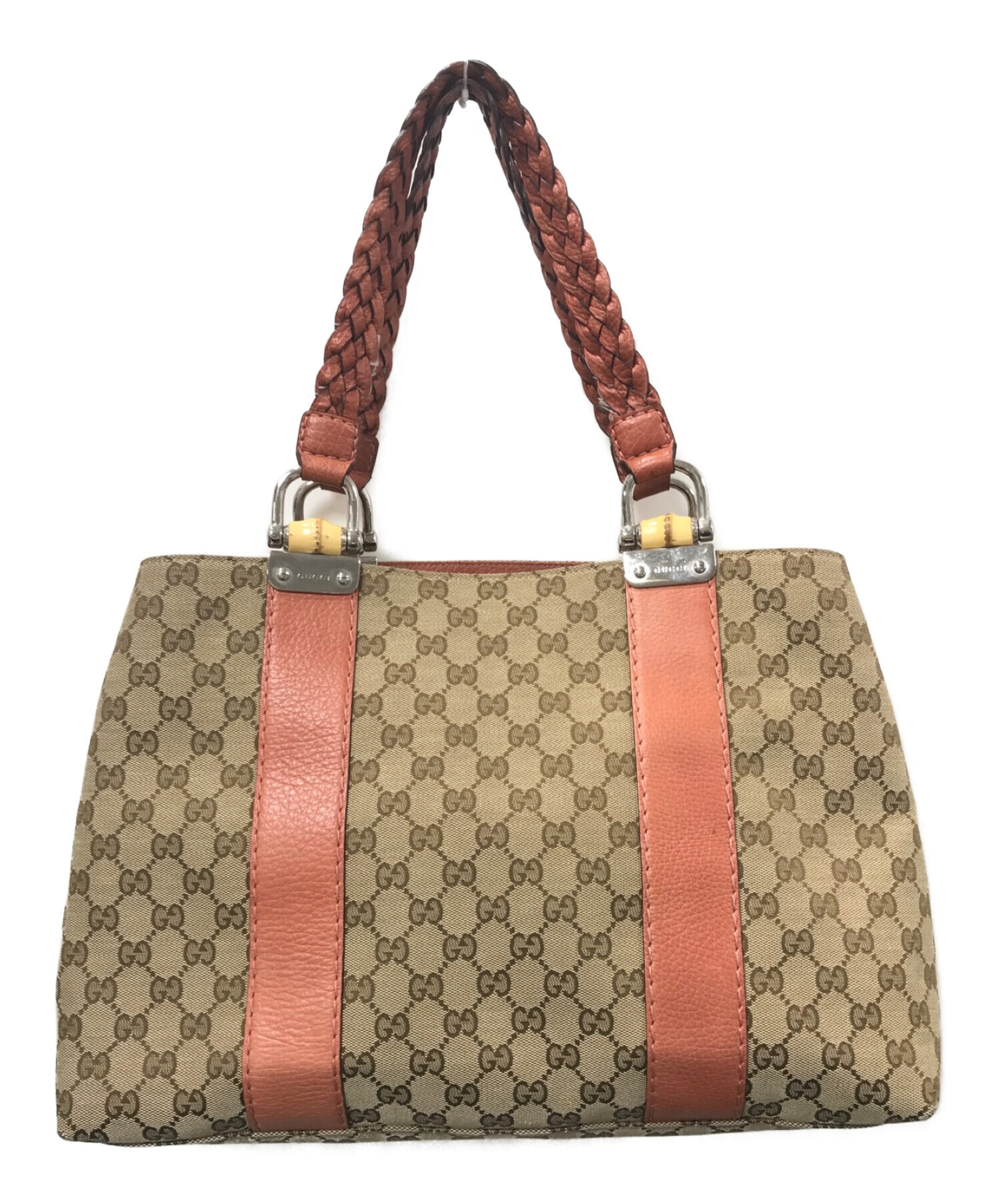 中古・古着通販】GUCCI (グッチ) トートバッグ/ハンドバッグ ベージュ