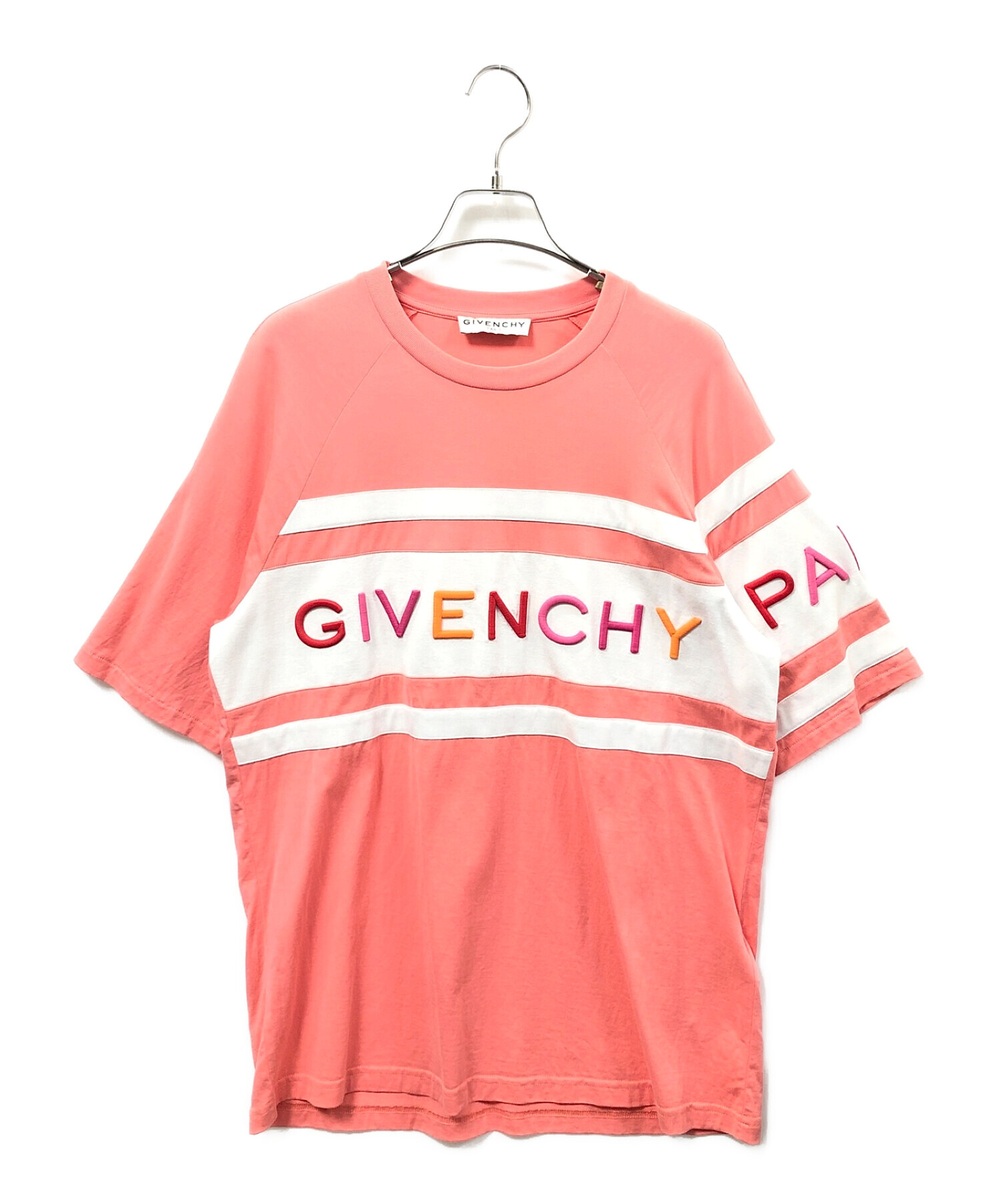 GIVENCHY (ジバンシィ) ロゴTシャツ/半袖カットソー/ロゴカットソー ピンク サイズ:XS