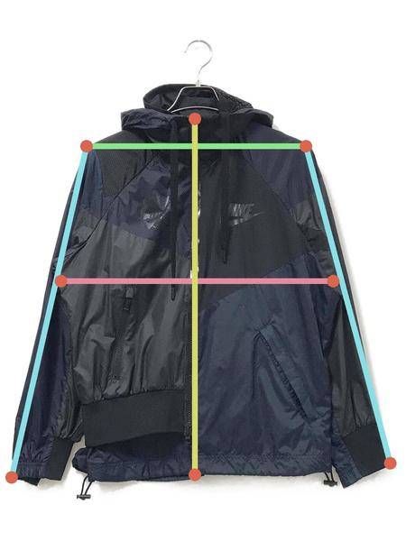 中古・古着通販】NIKE (ナイキ) sacai (サカイ) Hooded Anorak Jacket