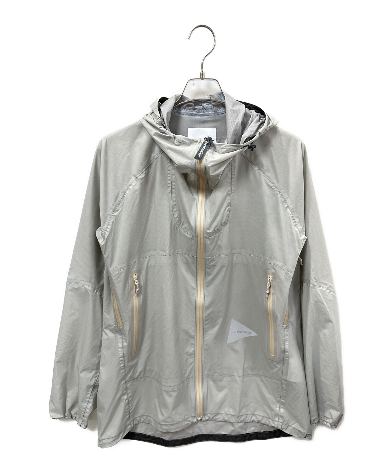 and wander (アンドワンダー) 3L UL rain jacket ライトグレー サイズ:4 未使用品