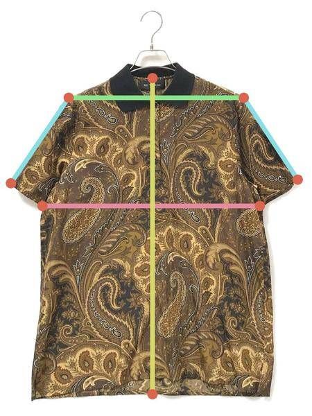 【中古・古着通販】ETRO (エトロ) ペイズリー柄シルクポロ 