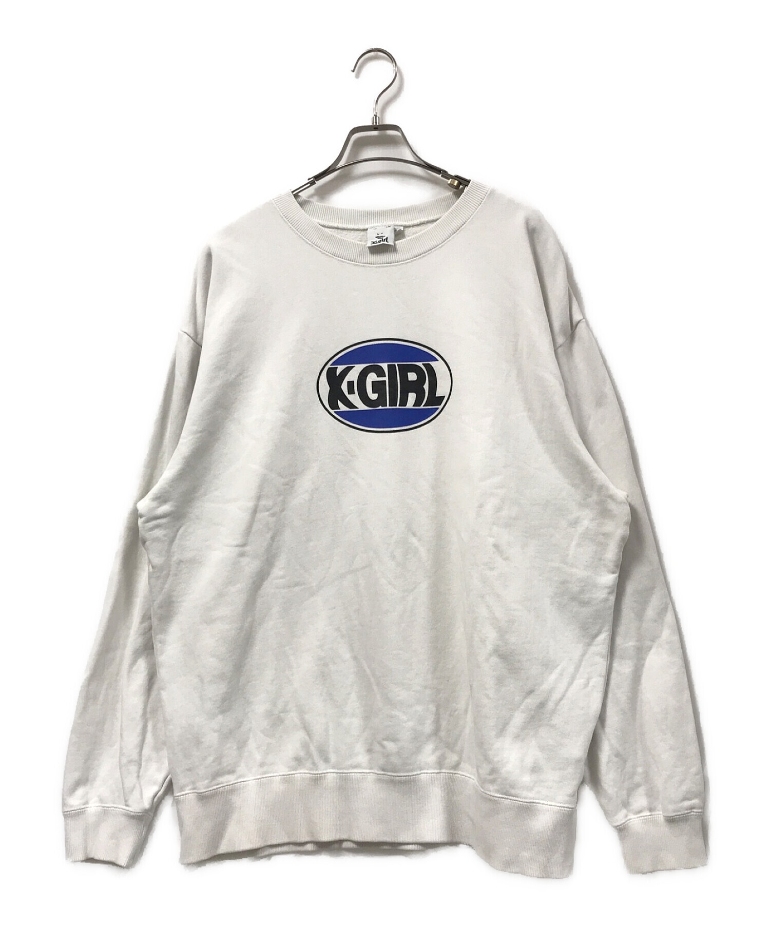 中古・古着通販】X-GIRL (エックスガール) OVAL LOGO CREW SWEAT TOP