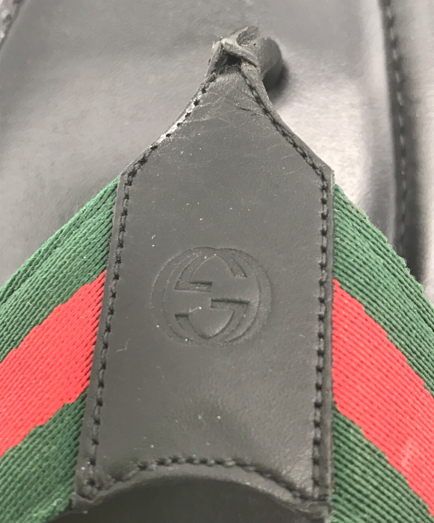 中古・古着通販】GUCCI (グッチ) トングサンダル ブラック サイズ:9