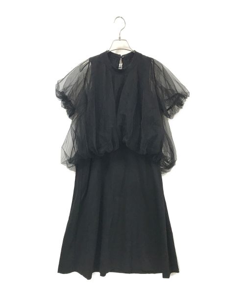 【中古・古着通販】noir kei ninomiya (ノワール ケイ ニノミヤ) ノースリーブチュールワンピース ブラック  サイズ:XS｜ブランド・古着通販 トレファク公式【TREFAC FASHION】スマホサイト