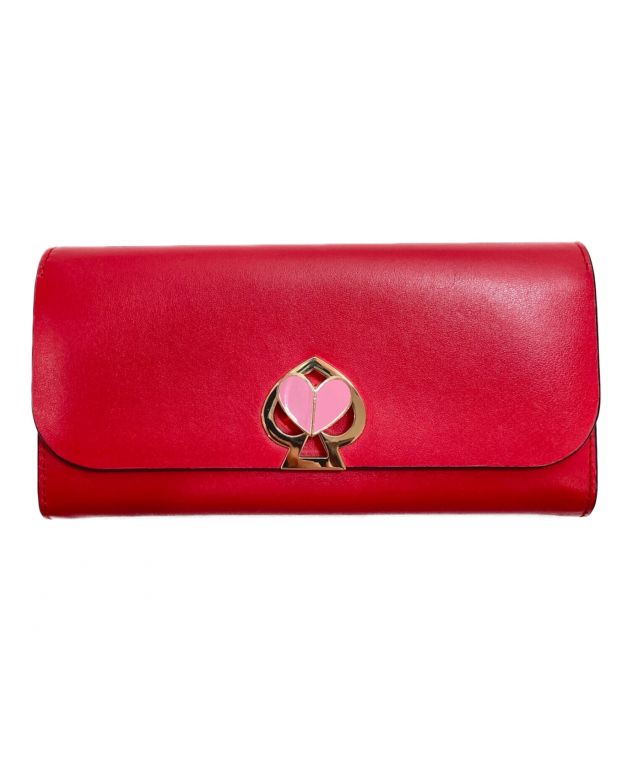 中古・古着通販】Kate Spade (ケイトスペード) ニコラ ツイストロック フラップ コンチネンタル ウォレット/長財布  レッド｜ブランド・古着通販 トレファク公式【TREFAC FASHION】スマホサイト