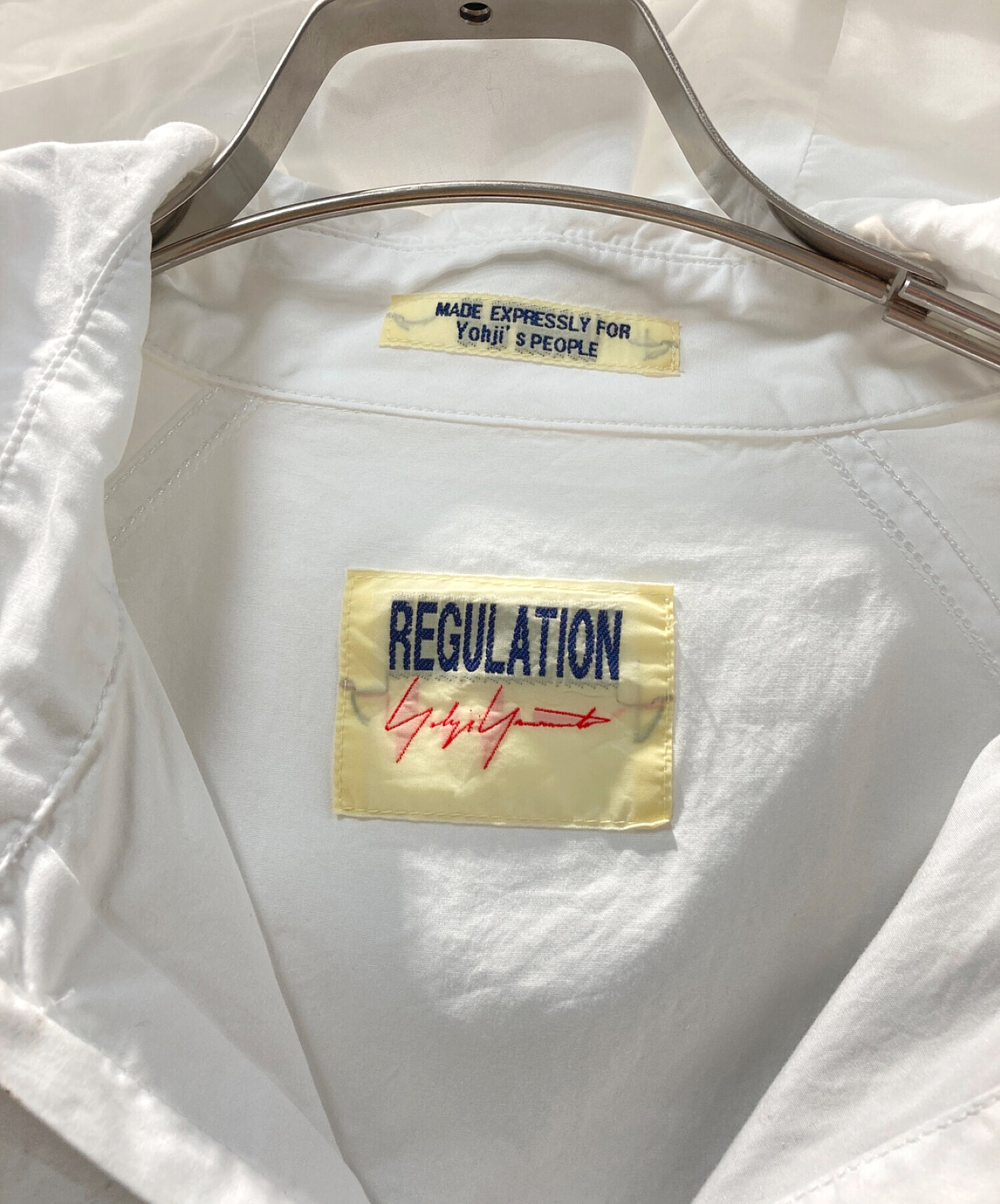 REGULATION Yohji Yamamoto (レギュレーションヨウジヤマモト) フーデッドシャツ ホワイト サイズ:1