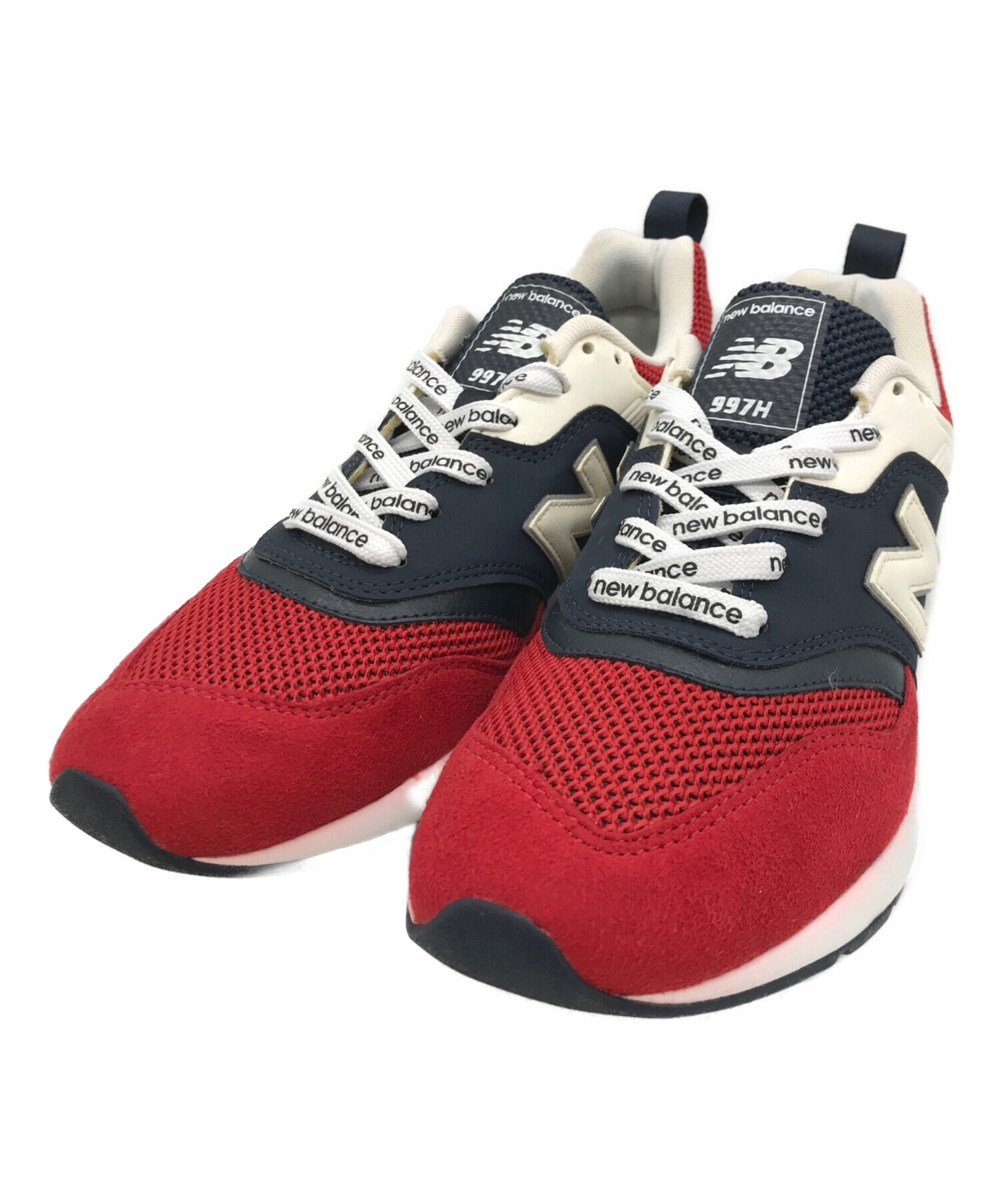 NEW BALANCE (ニューバランス) スニーカー レッド×ネイビー サイズ:26.5cm