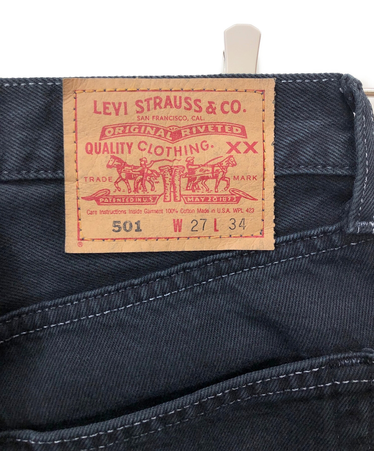 中古・古着通販】LEVI'S (リーバイス) デニムパンツ ブラック サイズ