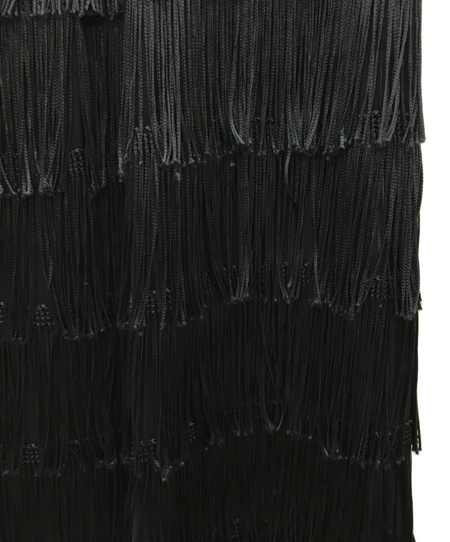 Maison Margiela (メゾンマルジェラ) レーヨンフリンジスカート ブラック サイズ:36