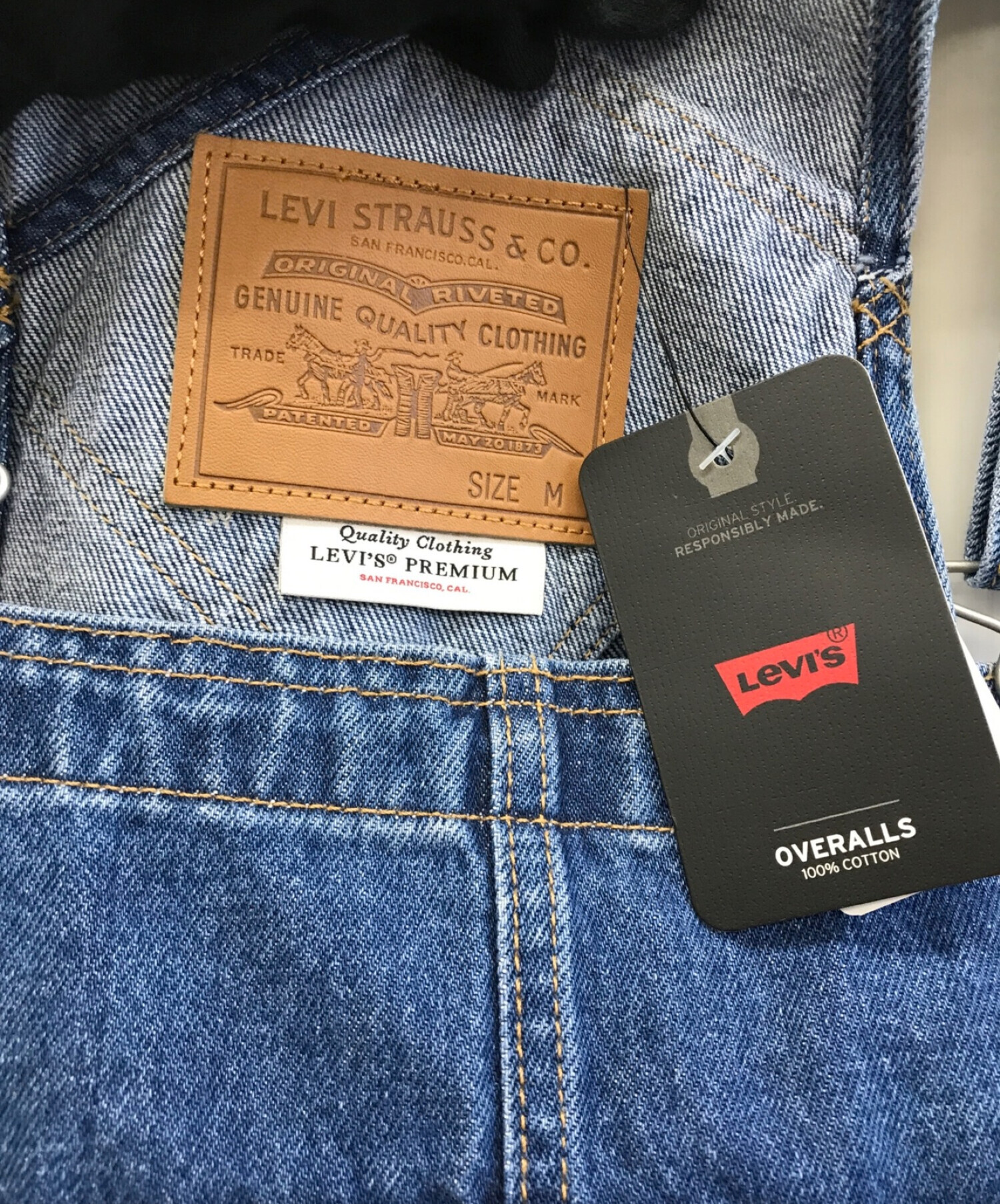 LEVI'S (リーバイス) オーバーオール インディゴ サイズ:M