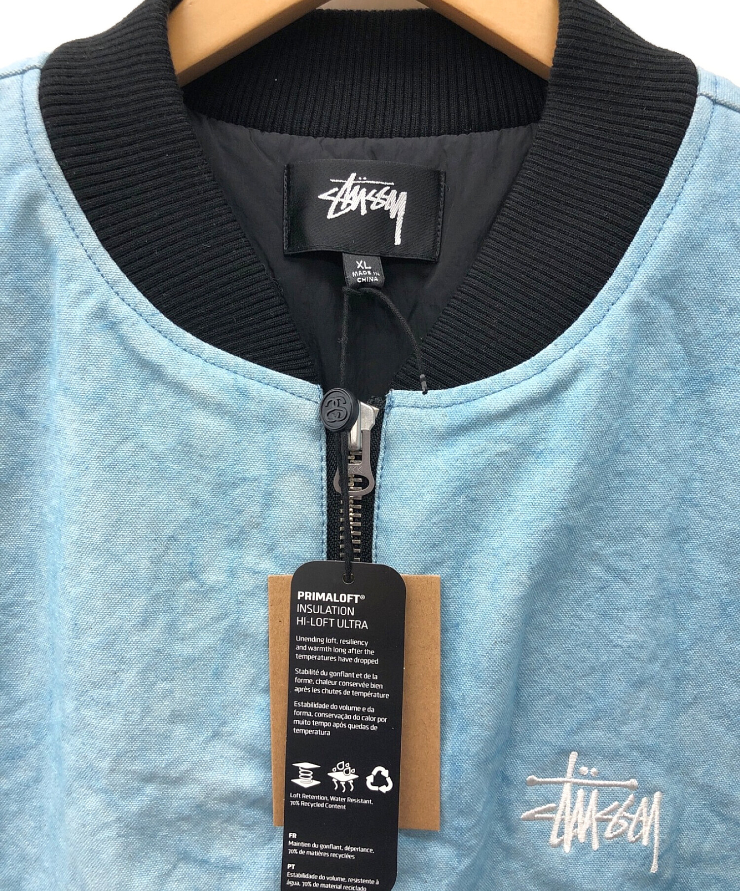 中古・古着通販】stussy (ステューシー) Washed Canvas Primaloft Vest スカイブルー サイズ:XL  未使用品｜ブランド・古着通販 トレファク公式【TREFAC FASHION】スマホサイト