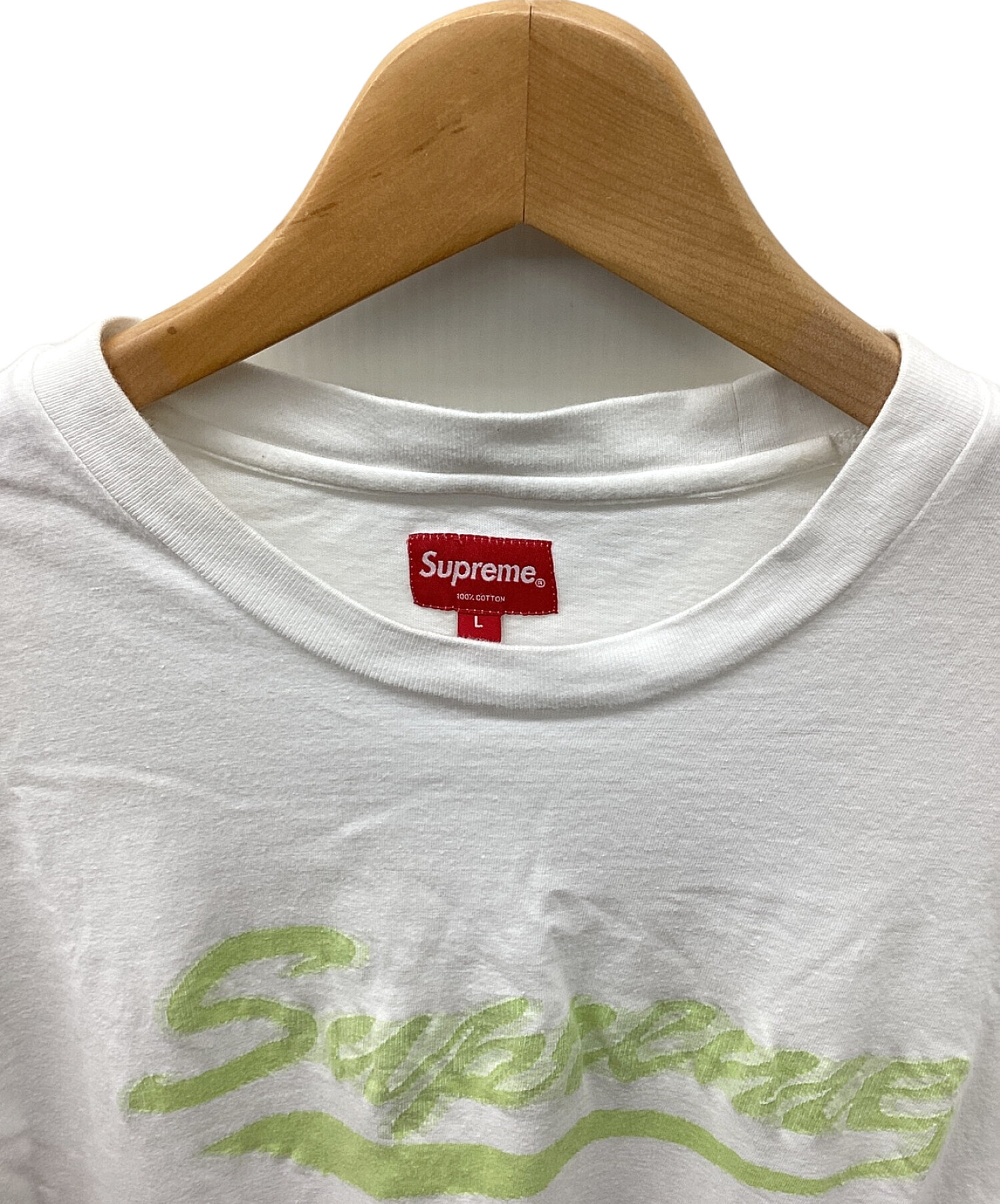 中古・古着通販】SUPREME (シュプリーム) Tシャツ ホワイト×グリーン サイズ:L｜ブランド・古着通販 トレファク公式【TREFAC  FASHION】スマホサイト