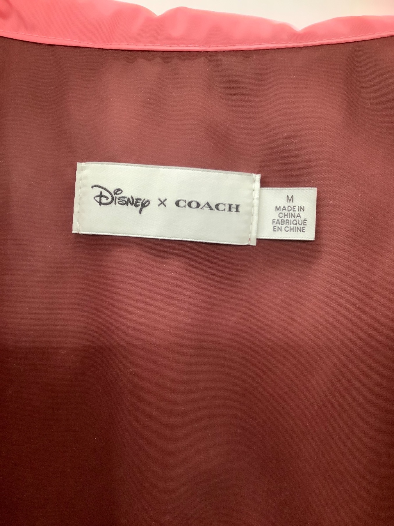 COACH (コーチ) マウンテンパーカー ピンク×レッド サイズ:M