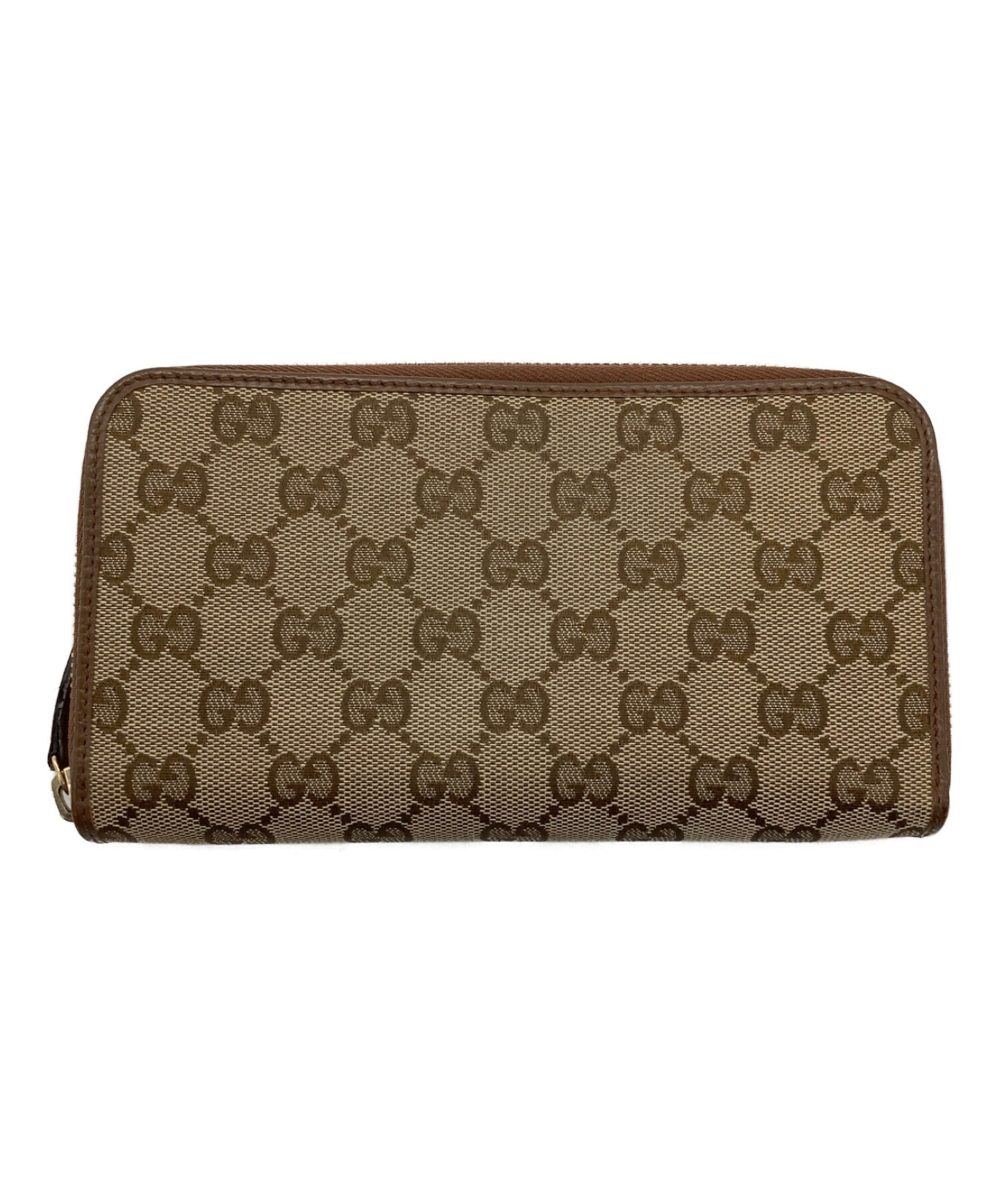 中古・古着通販】GUCCI (グッチ) ラウンドファスナー長財布 ブラウン