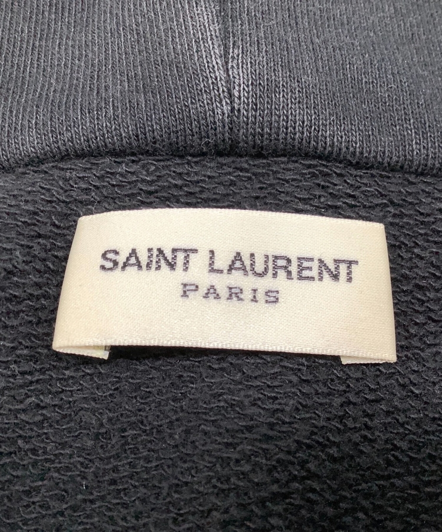 Saint Laurent Paris (サンローランパリ) シグニチャー クロップパーカー ブラック サイズ:L