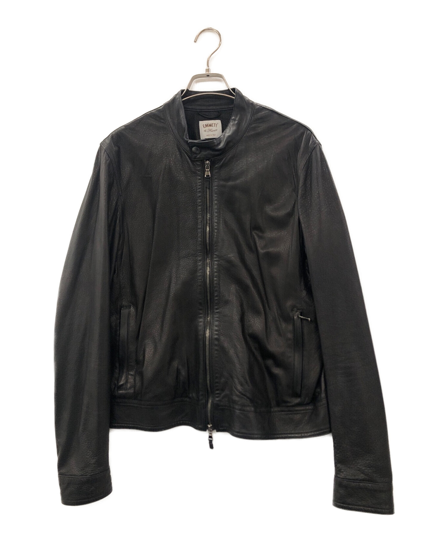 EMMETI (エンメティ) レザージャケット ブラック サイズ:L