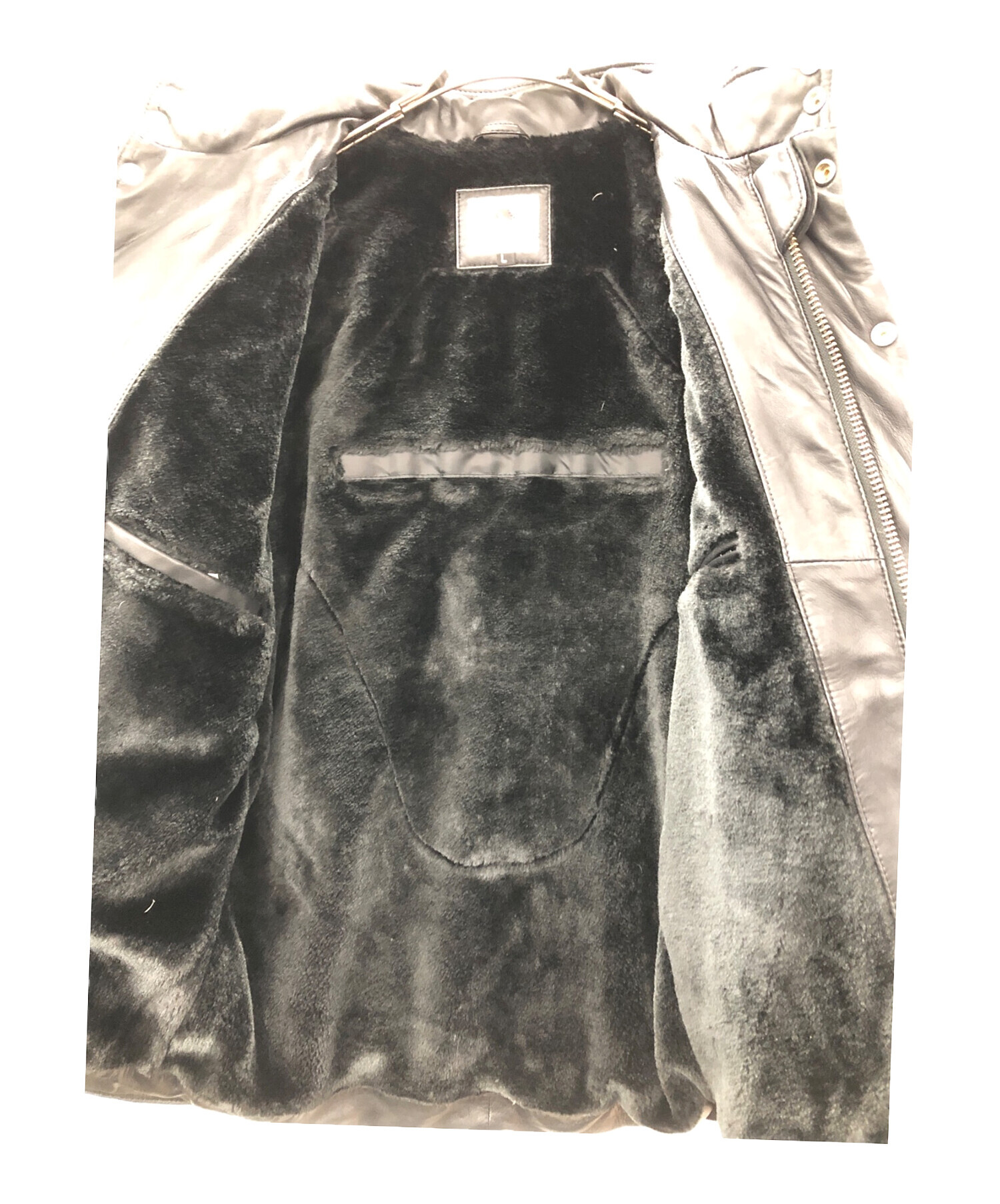 CLAY SMITH (クレイスミス) レザーダウンジャケット ブラック サイズ:L